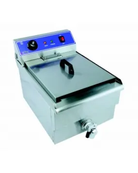 Friteuse électrique à poser avec robinet capacité 10 litres
